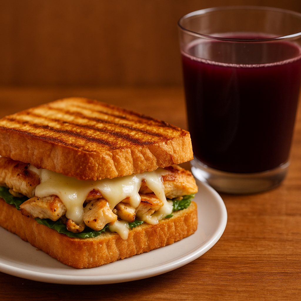 KatEsthy's tweet photo. Un pain croustillant, du poulet bien assaisonnée une couche de mozza fondue… le tout servi avec un jus de raisin naturel sucré. Je ne sers pas juste un plat.
Je sers une part de mon histoire, une part de foi, une promesse que Dieu n’a pas fini avec moi. Merci à ceux qui goûtent. https://t.co/sWghAqBoV9