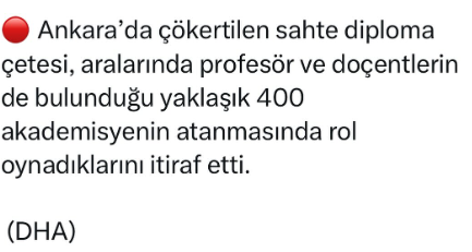 drkaanyl's tweet photo. Üniversitede okurken en yüksek notları alır, millet deniz güneş gezerken yazları staj yapar. Akademisyen olmak için en iyi seviyede İngilizce öğrenmek için turist kovalardım.
Yokluk ve parasızlıklar içerisinde ülkenin en iyi okullarından birinden burs alarak yüksek lisans ve doktoramızı yaptık, ailemizin eline baktık! 
Yeri geldi laboratuvarda yattık! Yeri geldi laboratuvarda kullanmak için olmayan paramızla malzeme aldık!
Proje, makale, ders derken zamansızlıktan ek iş bile yapamadık!
30 küsür yaşında mezun olduk, yine bir şey değişmedi! Dışarıda akranlarımız evler, arabalar alırken biz üç kuruşa bilim yapacağız diye tutturduk! Cebimizden para vererek yine proje yaptık, makale bastık!
Şimdi ne oldu? 
İşte BU OLDU! SAHTE DİPLOMA İLE MİLLETİN PROFESÖR OLDUĞUNA DA ŞAHİT OLDUK!
LANET OLSUN! içimden diyecek başka bir şey gelmiyor!
Bu ahlaksızlığı yapanların isimleri bir bir ifşa olsun!