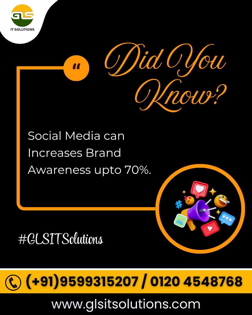 glsitsolutions's tweet image. 📢 Did You Know?
Social media can boost your brand awareness by up to 70%!🚀

GLS IT Solutions, Best Digital Marketing in Noida
📞 Contact Us: +91 9599315207 / 0120 4548768

#GLSITSolutions #SocialMediaMarketing #BrandAwareness #DigitalMarketing #OnlinePresence #MarketingStrategy
