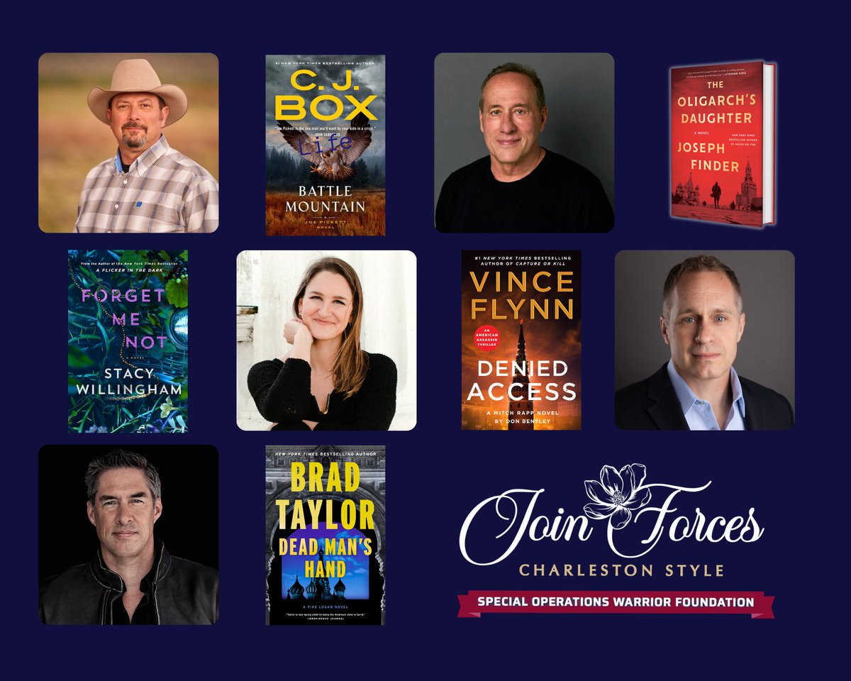 Brad Taylor Books (@bradtaylorbooks) on Twitter photo Check out the incredible lineup for Join Forces Charleston Style coming October 9th and benefiting <a href="/SOFWarriorFnd/">Special Operations Warrior Foundation</a>. Look forward to seeing you there!
Tickets: tickets.postandcourier.com/e/jfcs-2025
Sponsorships: specialops.org/join-forces-ch… Check out the incredible lineup for Join Forces Charleston Style coming October 9th and benefiting <a href="/SOFWarriorFnd/">Special Operations Warrior Foundation</a>. Look forward to seeing you there!
Tickets: tickets.postandcourier.com/e/jfcs-2025
Sponsorships: specialops.org/join-forces-ch…