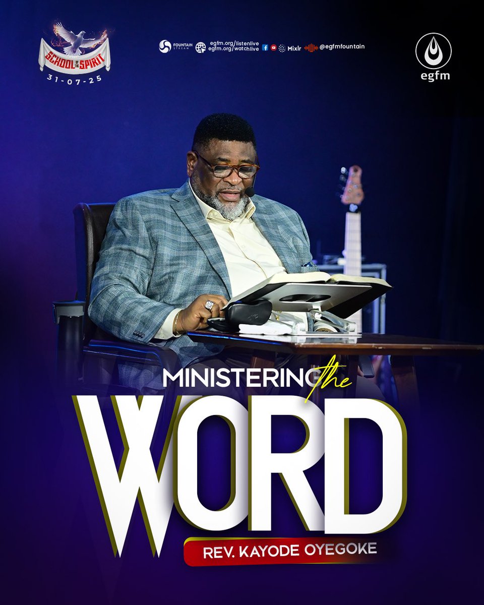 MINISTERING THE WORD

Get connected to the Spirit as God's servant, Reverend Kayode Oyegoke ministers the Word. 

Tune in now on the Fountain Stream Mobile App or at egfm.org/listenlive for AUDIO and egfm.org/watchlive for VIDEO.

You can download the Fountain Stream
