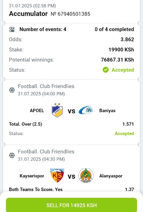 #WINWIN
ROLL OVER ✅
3 odds maxibet 

Booking code ➡️KBG1H

Register account ⤵️

topgamewinwin.org/wHS2fv

Use promo code ➡️ SUREJIM 

Download app here ⤵️

topgamewinwin.org/wHS2fv