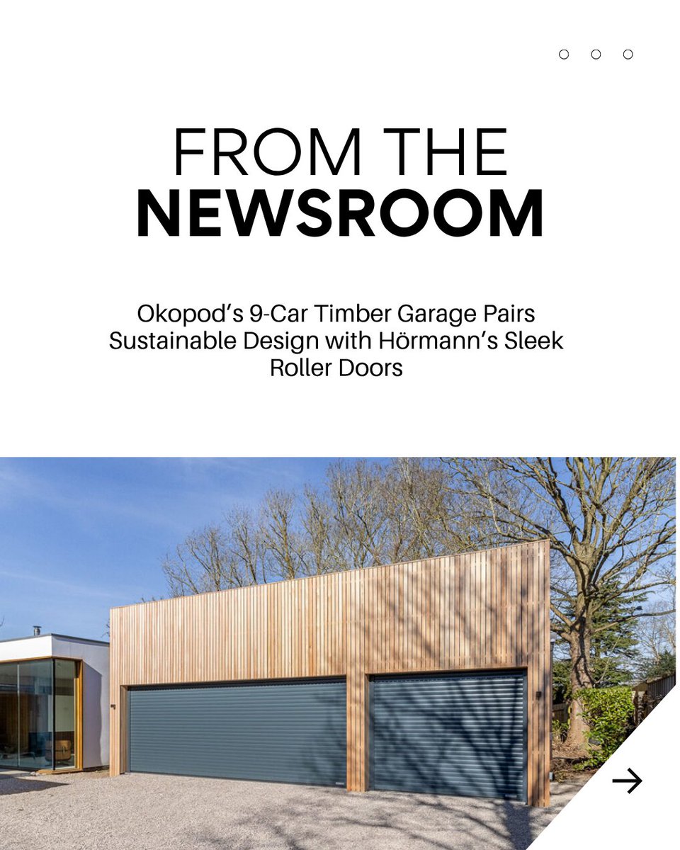 Okopod’s elegant 9-car modular garage features Hörmann RollMatic doors smart, secure, and beautifully minimal. Sustainable design meets precision engineering.

Read more here.👉architectsdatafile.co.uk/news/okopod-se…

#ModularDesign #GarageInnovation #HörmannDoors #ADF #ArchitectsDatafile