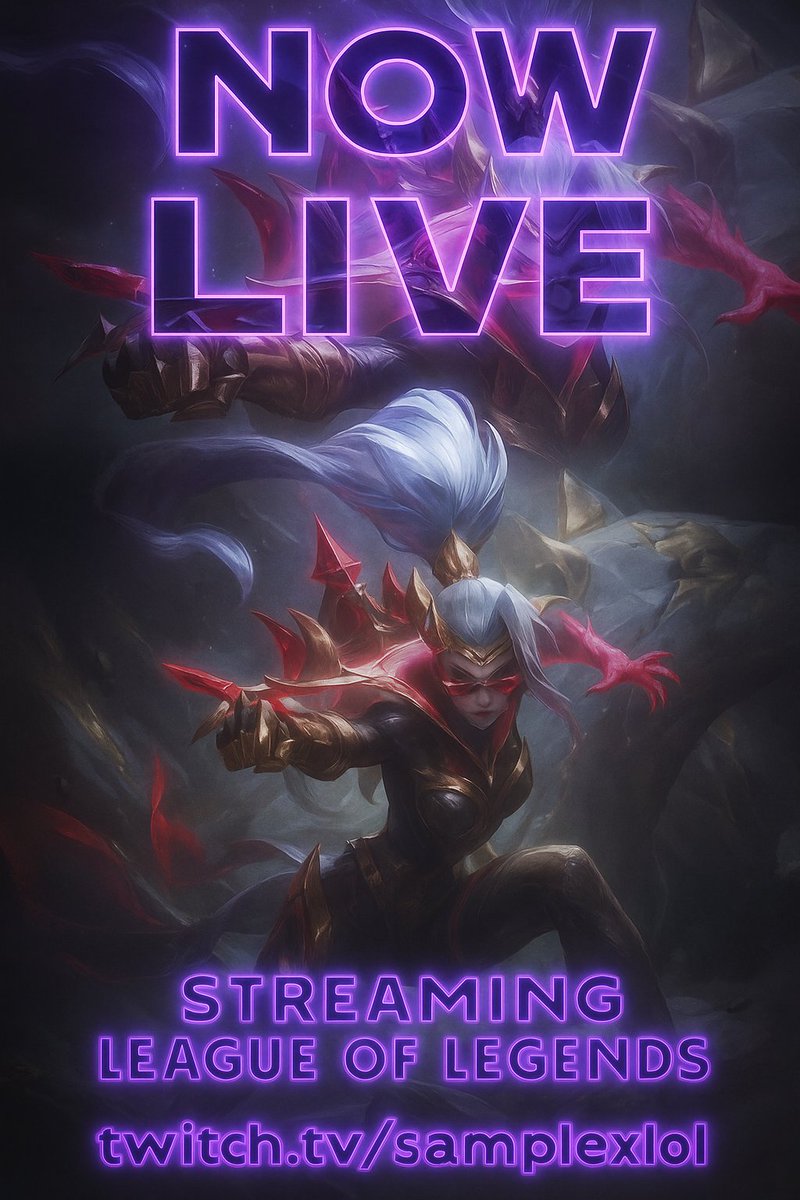 Vayne Unranked to Master+
follow the climb and support me a little bit 
twitch.tv/samplexlol
-
#Twitch #TwitchLive #TwitchDE #Streamer #Live #ImLive #NowLive #TwitchStreamer #GermanStreamer #Streaming #LiveOnTwitch #TwitchCommunity #Deutschstream #StreamStart #TwitchContent