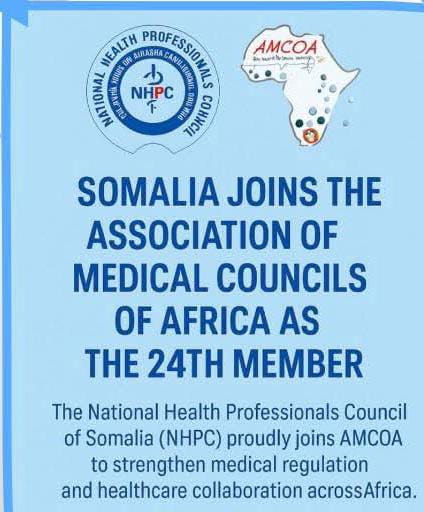 amiraamhara's tweet photo. Soomaaliya ayaa si rasmi ah ugu biirtay Ururka Golaha Caafimaadka Afrika si loo xoojiyo nidaamka caafimaadka dalka β
ππ©Ί
#Somalia #Caafimaad #AMCOA #Muqdisho https://t.co/LgMLPfvJ7S