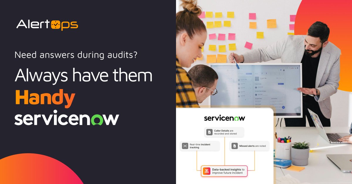 Who was on-call? When was the alert missed? What happened next? 
AlertOps logs every action, so you can track, verify, and report it all inside ServiceNow. 

Start your free trial and stay audit ready. 

#AuditReady #ComplianceOps #IncidentTraceability #AlertOps