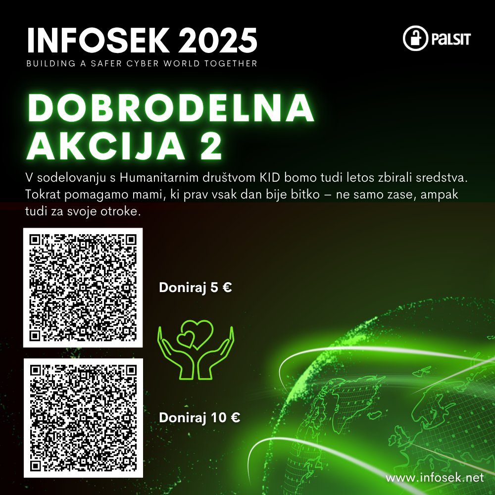 💚 DOBRODELNA AKCIJA 2 - INFOSEK 2025💚
Za mamo, ki si želi samo eno – otrokom dati več kot le preživetje.

Včasih ni treba veliko, da nekomu spremeniš dan – ali življenje na bolje.
Naša druga dobrodelna akcija je namenjena mami, ki popolnoma sama skrbi za svoje otroke. Njeni