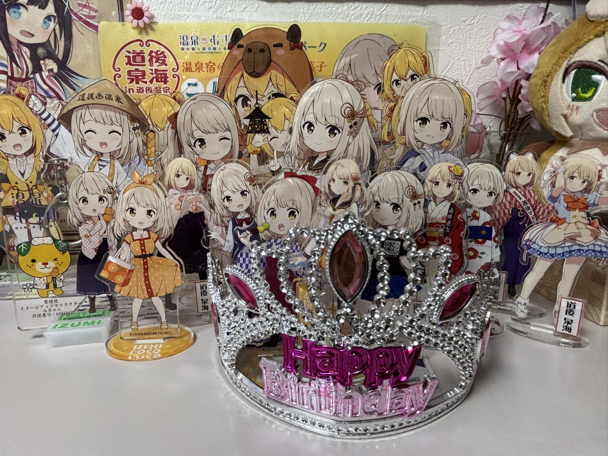 温泉むすめ　ぬいぐるみ　道後 道後泉海ちゃんつぼやver.ぬいぐるみ販売開始しました。 お団子