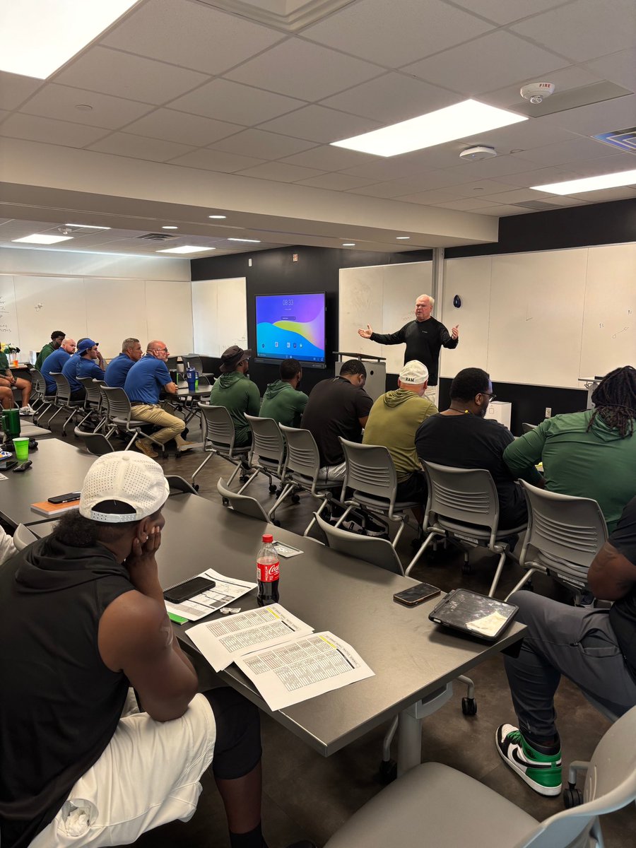 Huge thanks to Coach Ledford for pouring into our HS &amp; JH staff! He dropped a ton of knowledge and we are better for it!! Grateful for the time and wisdom! #HERD #RAMily #IOU #WNU