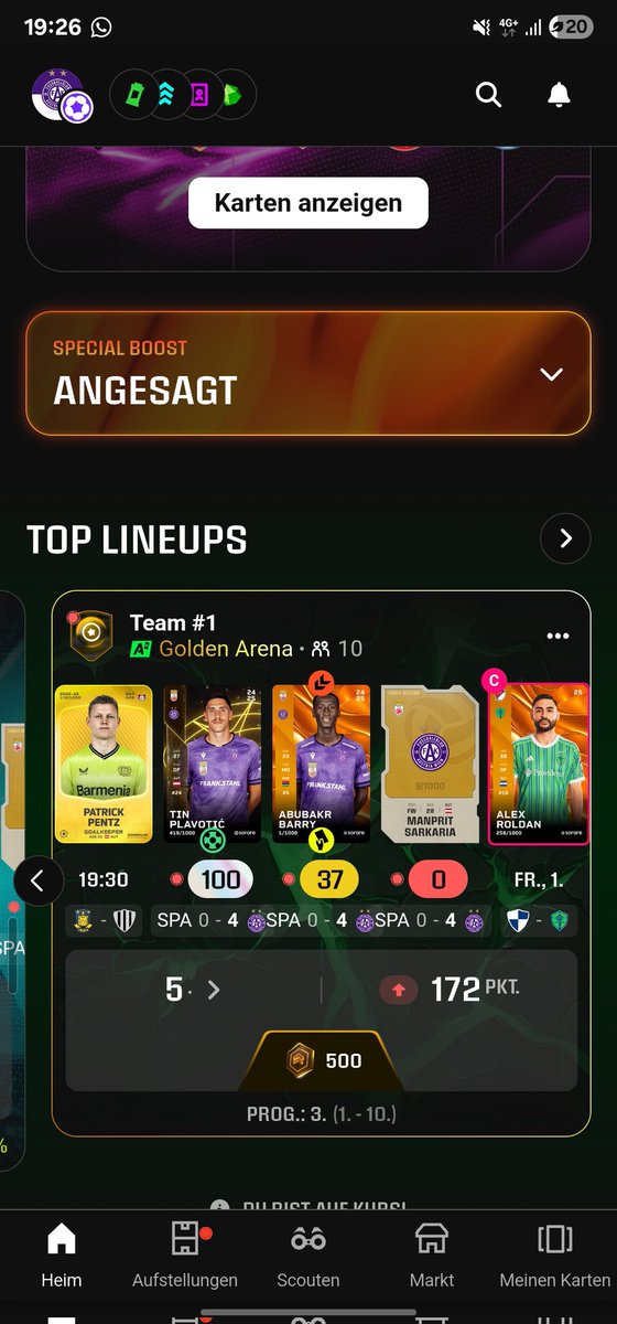 Decay26Sorare's tweet photo. Golden Arena and Sarkaria DNP 🫠
#faklive #sorare #SPAFAK https://t.co/EvBKgSDxmF