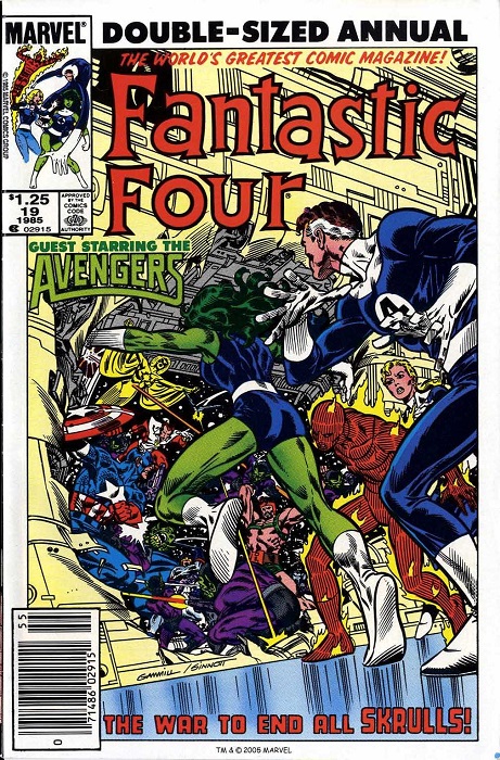 Aquest mes fa 40 anys que es va publicar The Avengers Annual #14, de Roger Stern i John Byrne.

La llarga saga de na Nèbula s'ha acabat, però els Venjadors segueixen a l'espai i es topen amb els 4 Fantàstics en un crossover. Pobres, pobres skrulls...