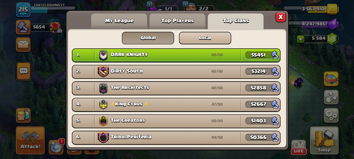 Zaki38798551's tweet image. We did it again! 🌍🔥
My clan DARK KNIGHT$ is #1 in the world this season!
Leading the best players in the game — unstoppable squad 💪
#ClashOfClans #Global1 #BuilderBase #ZakiClashingYT