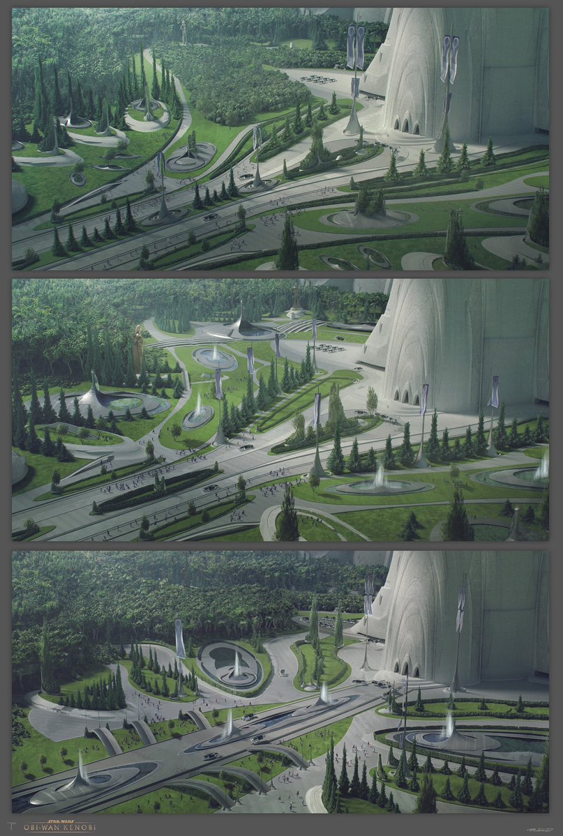 #TBThursday when I got the chance to design a bit of Aldreaan for the Kenobi TV show.
#starwars 
#conceptart
