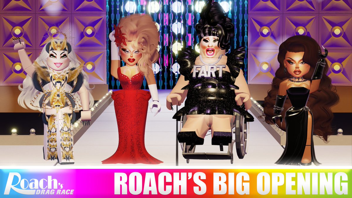 Don't miss the premiere of Roach's Drag Race!  🪳
With special guest judge.. <a href="/demurerblx/">Demure</a>!

#RoachsDragRace is new TONIGHT at 7/6c, NOW on Roach Entertainment 🏁