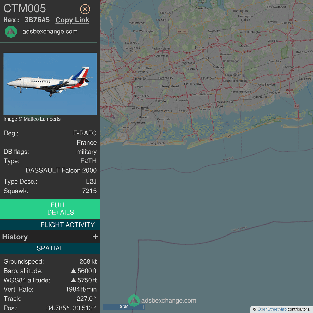 FlottePresident's tweet photo. 🛫 Un Dassault Falcon 2000EX 🇫🇷 République Française vient de décoller près de Mazotós, Chypre.
Vol #CTM005, immatriculation #FRAFC.
Suivre le vol : https://t.co/VFWGrIKKMO https://t.co/bfV7M47p93