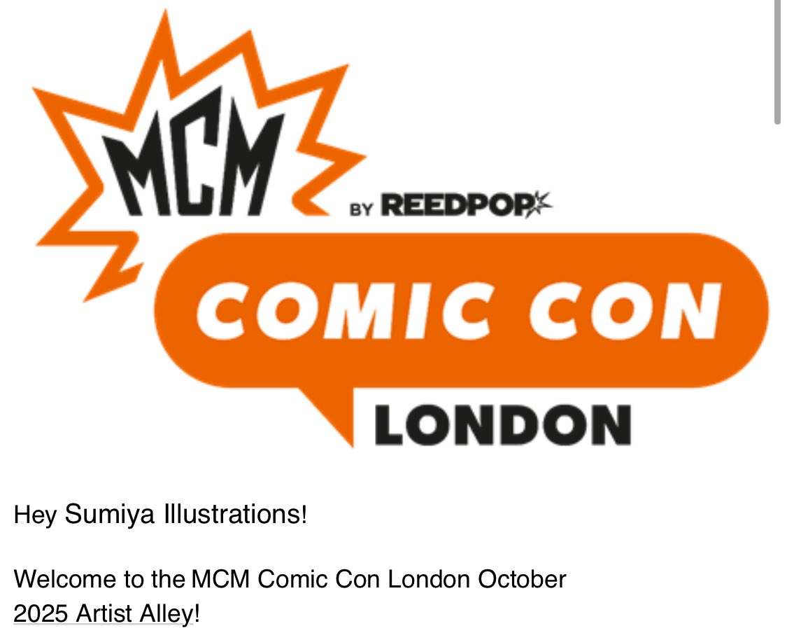 See y'all in London 🥰🥰🥰🥰 Thank you @MCMComicCon for these awesome news  🥹, image size:1125x914