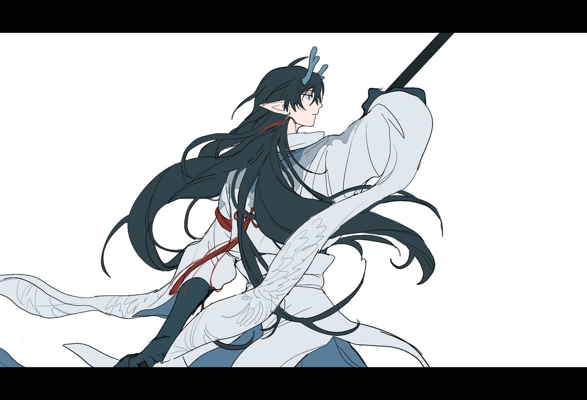 kuroihounoebi's tweet photo. 鍵で描いてた手描き動画の没 https://t.co/yeAJ5Abq2Q