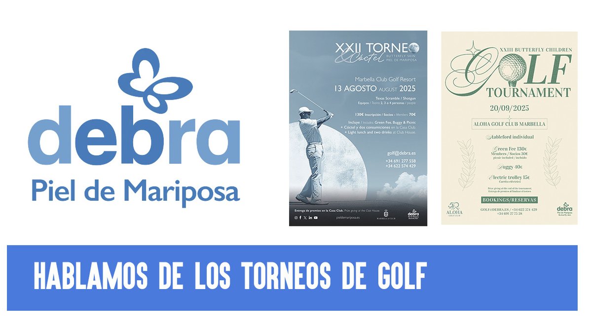 Hoy en el espacio <a href="/pieldemariposa/">Piel de Mariposa</a> hemos hablado con María organizadora de los torneos de Golf. 

youtube.com/live/b_U1PqLn-…