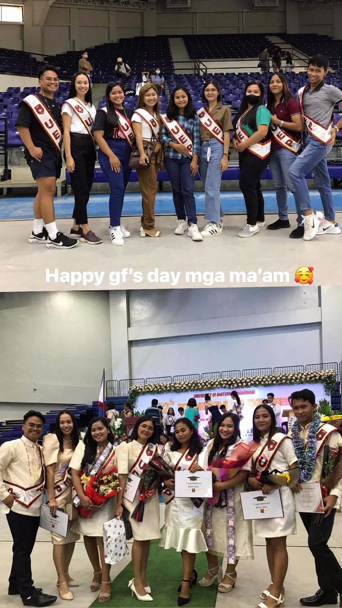 Ligayayayay's tweet photo. Mga ma’am pati iyong mga nasa magkabilang dulo! 

1st batch ng K-12/UEP’s Class of ‘22/mga walang pahinga https://t.co/MaWYp3bShq