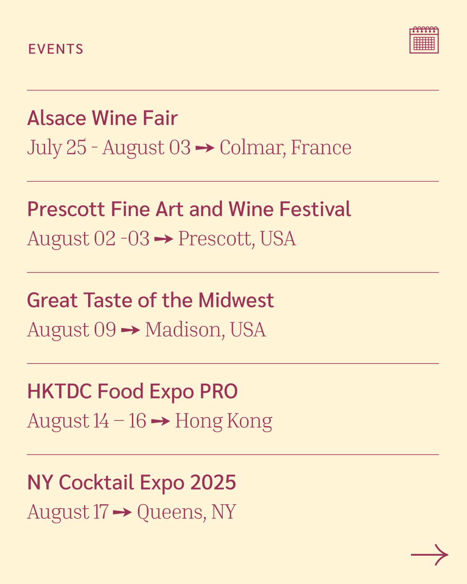 ClaretPlan's tweet image. 📅 What’s on tap for August in BevAlc?

We’ve got your calendar of industry events, from tradeshows to Prosecco Day 🍾

Check it out at claret.la/3IQpj6A
...

#BevAlc #BeverageBusiness #SupplyChainPlanning #ClaretSolutions