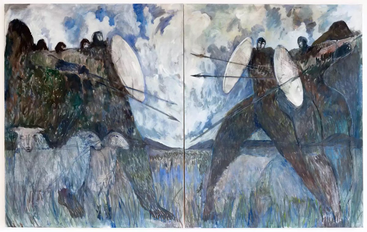 Blackbird Rook (@gregcorbeau) on Twitter photo HUGO WINDER-LIND,
Cad Goddeu: The Battle of the Trees, 2024
Oil on canvas
150 × 240 cm 
artsy.net/artwork/hugo-w…
#HugoWinderLind #CadGoddeu #ContemporaryPainting #MythicArt #OilOnCanvas #ModernMythmaking #BritishArtNow #blackbirdrook #generalassembly #NewPainting #ArtCollectors HUGO WINDER-LIND,
Cad Goddeu: The Battle of the Trees, 2024
Oil on canvas
150 × 240 cm 
artsy.net/artwork/hugo-w…
#HugoWinderLind #CadGoddeu #ContemporaryPainting #MythicArt #OilOnCanvas #ModernMythmaking #BritishArtNow #blackbirdrook #generalassembly #NewPainting #ArtCollectors