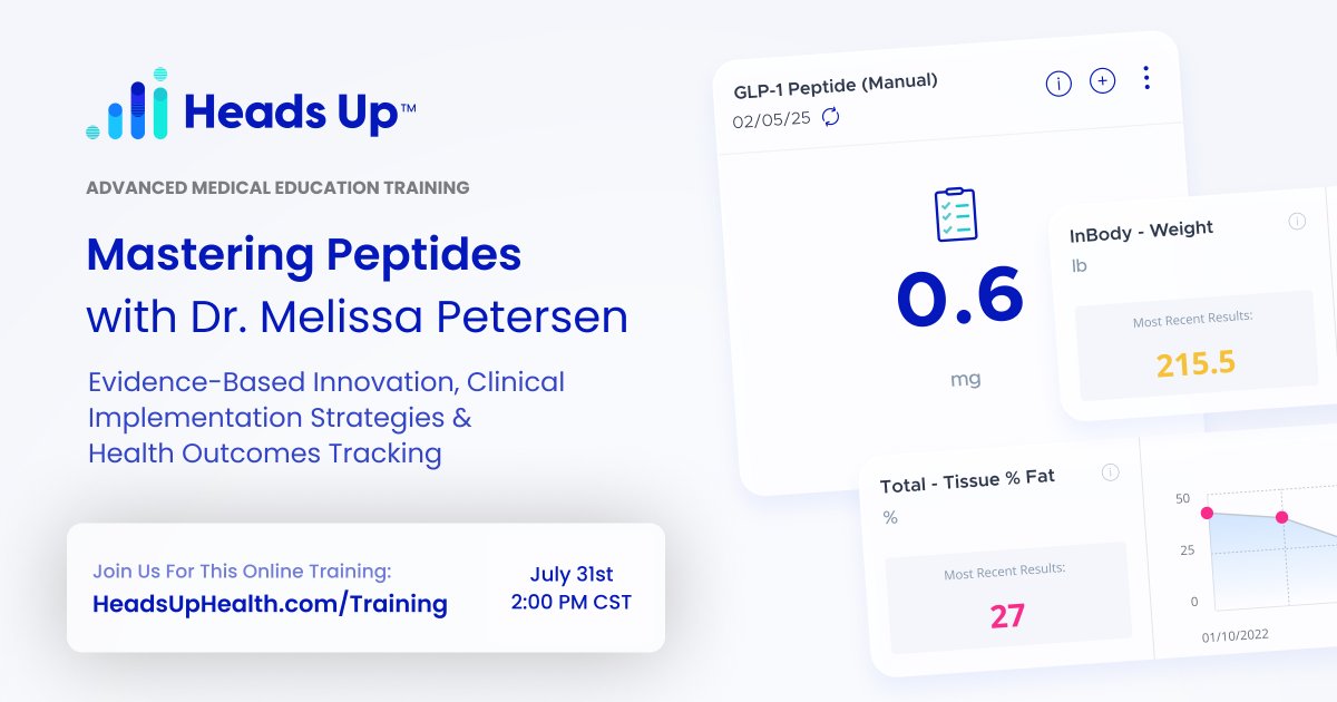 #peptides Space is limited. Register now to save your spot on today's training! proghl.headsuphealth.com/mastering-pept…

#longevity #conciergemedicine