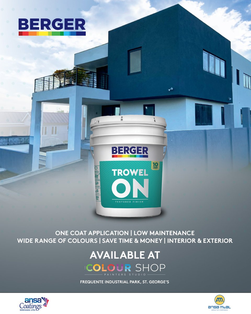 ANSA Coatings Grenada Ltd launches Berger Trowel-On - nowgrenada.com/?p=118501&utm_…