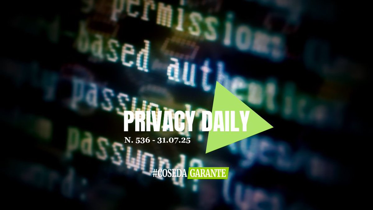 Le news più interessanti di oggi dal mondo #privacy 🗞️Leggi il #privacydaily sul sito: guidoscorza.it/privacy-daily-…  

Il #PrivacyDaily va in pausa estiva! Grazie a tutte e tutti per aver seguito ogni giorno le notizie più interessanti dal mondo #privacy. Ci rivediamo a settembre con