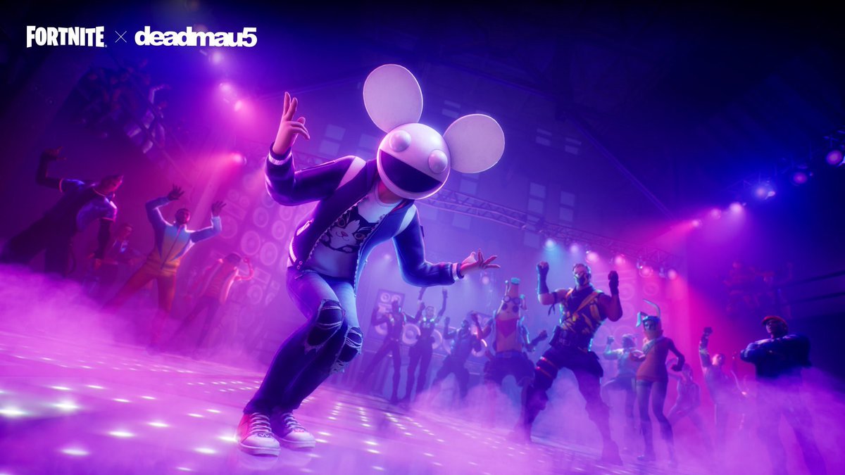 essa arte promocional da skin do Deadmau5 ficou com a cara do Fortnite Festival. Será que eles realmente mudaram os planos de última hora? 👀