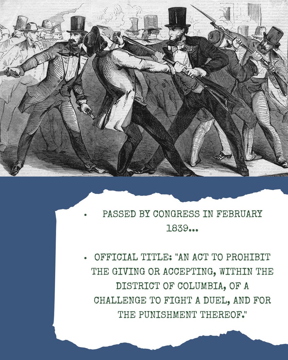 Did you know Congress once banned dueling among its own members?

In 1838, after a congressman Rep. Jonathan Cilley of main was actually killed in a duel (yes, killed), Congress passed a law forbidding its members from dueling in D.C.

Good thing we’ve evolved…sort of.