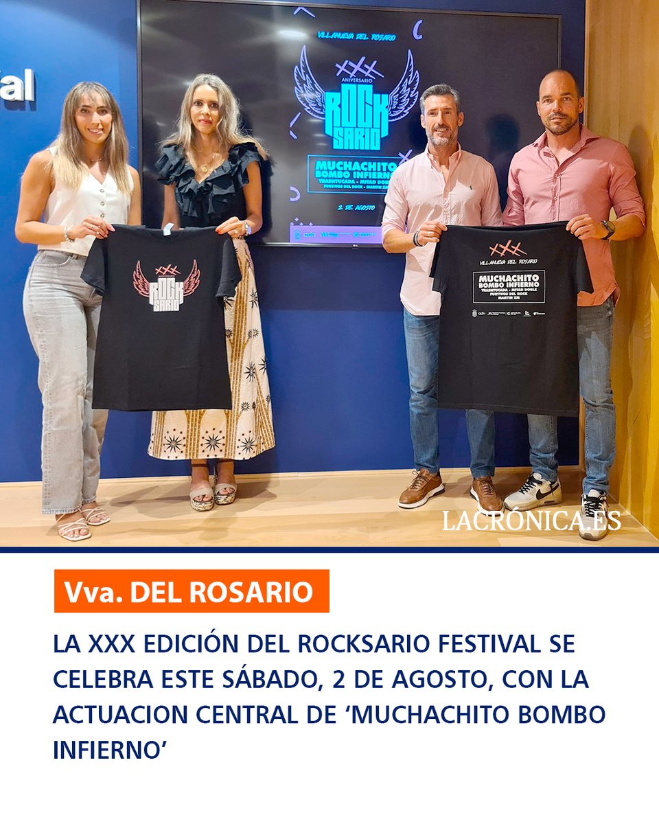 La Crónica Comarca de Antequera (@lacronica_atq) on Twitter photo #VillanuevadelRosario | La plaza Nueva del Saucedo del municipio de Villanueva del Rosario será el escenario donde se celebre, este próximo sábado 2 de agosto, la XXX edición de Rocksario Festival, una cita musical imprescindible que este año contará con <a href="/muchachitobombo/">Muchachito Bombo Infierno</a> como #VillanuevadelRosario | La plaza Nueva del Saucedo del municipio de Villanueva del Rosario será el escenario donde se celebre, este próximo sábado 2 de agosto, la XXX edición de Rocksario Festival, una cita musical imprescindible que este año contará con <a href="/muchachitobombo/">Muchachito Bombo Infierno</a> como