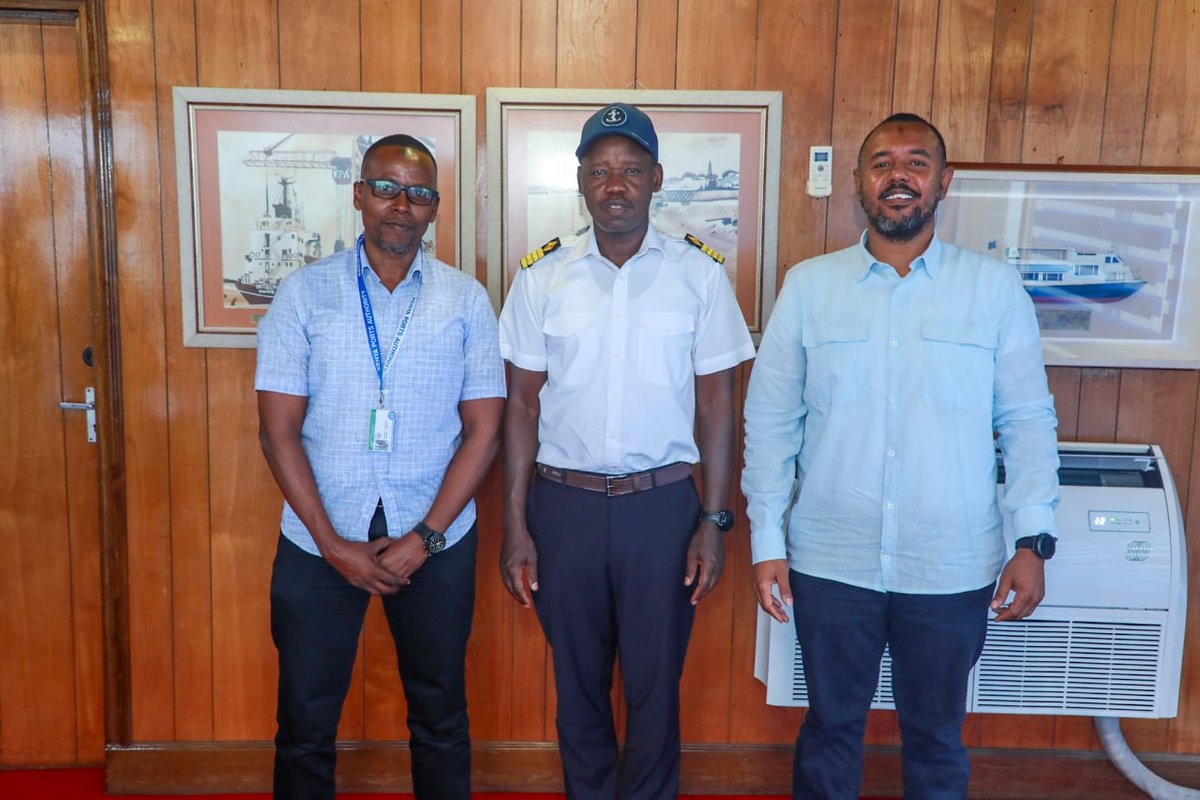 KifwaK's tweet image. The Int'l Trade and Log Summit (ITLS) 2025 Steering C'tee led by the Co-Chairs, Mr. Rajab Hamis Chair #KIFWA Msa Branch &amp;amp; Mr. Abud Jamal Chair @KncciMombasa this morning paid a courtesy call to the @Kenya_Ports MD Capt. William Ruto.  
#ITLS2025 #TradeSummit #Logistics #Mombasa