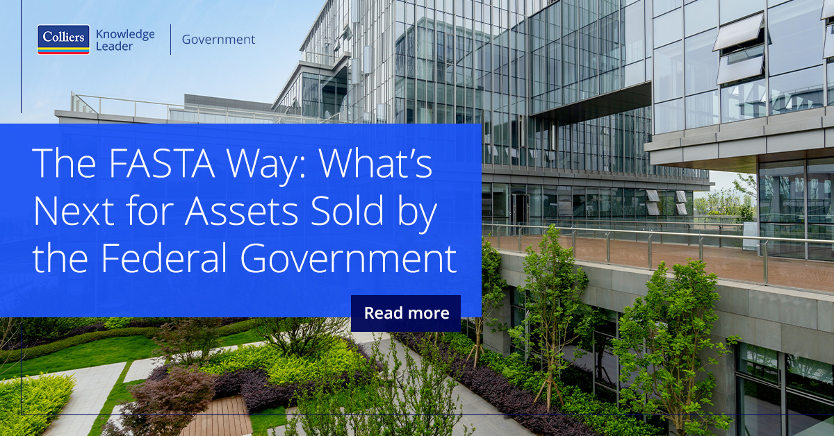 Timely piece from the <a href="/Colliers/">Colliers</a>  Government Solutions practice group! They explore the impact of FASTA, particularly as it relates to High Value Assets identified for disposal, and give a summary of the resulting real estate transactions. Click here: bit.ly/40GTraR