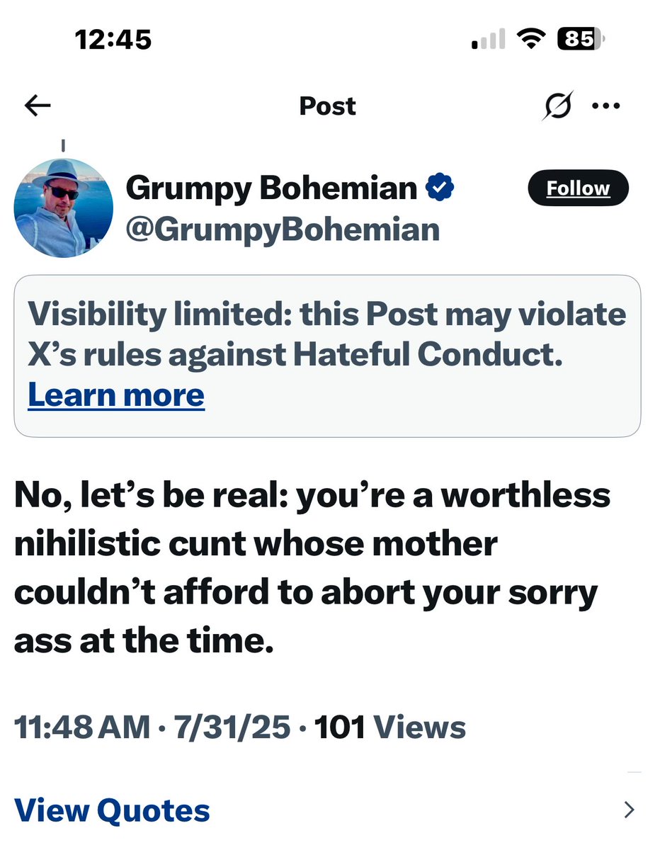 👁️👁️ Wow! In &lt;45 Days … Grumpy here…Has gone from a Pinned BiblicalQuote … 

To 😵‍💫 IDK WTF That 👇🏼👇🏼 Is!!! #Misogyny  #ToxicAlphaManChild #MAGACultMorons #WakeUp #StopTheHate #MentalHealthIsImportant #DemVoice1