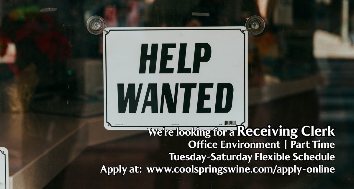 WE'RE HIRING!  More info here: indeed.com/job/receiving-…