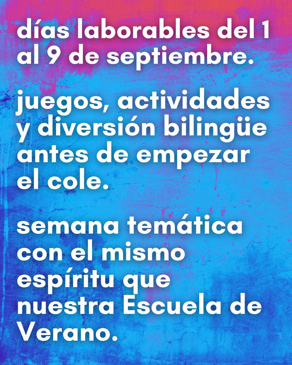 Dedicamos nuestro deseo más fuerte y cariñoso a toda la comunidad educativa del Sagrado Corazón por unas felices vacaciones de verano ⛱️

¡Nos vemos en septiembre con cuerpo y mente cargados! 🙌🏼

👉🏻 Ver detalles de la Escuela de Septiembre en nuestra web (granada.fesofiabarat.es)