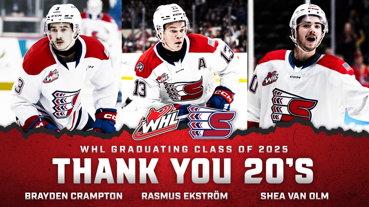 Western Hockey League (@thewhl) on Twitter photo Another day, another graduating class.
Today, we continue with the <a href="/spokanechiefs/">Spokane Chiefs</a>' veteran trio of Brayden Crampton, Rasmus Ekstrom, and Shea Van Olm. #WHLAlumni
📝 | tinyurl.com/yx94ecxx Another day, another graduating class.
Today, we continue with the <a href="/spokanechiefs/">Spokane Chiefs</a>' veteran trio of Brayden Crampton, Rasmus Ekstrom, and Shea Van Olm. #WHLAlumni
📝 | tinyurl.com/yx94ecxx