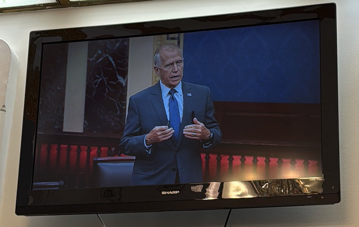 News you can Achoo-se: Just heard someone sneeze so loud on the third floor outside the Senate chamber that Sen. Thom Tillis just threw in a “bless you” during his remarks.