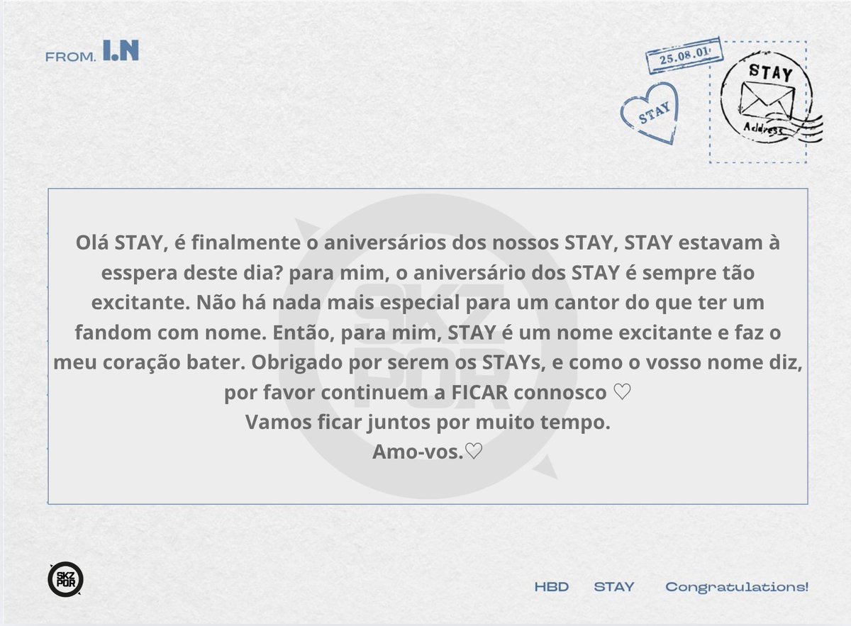 📃 • 31.07.25 ─ TRAD

➯ Mensagens dos Stray Kids para o aniversário dos STAYs.

_______
#스트레이키즈 #StrayKids <a href="/Stray_Kids/">Stray Kids</a> #오래오래_스테이_7ㅏ보자고 #S7AYINGForeverWithSKZ