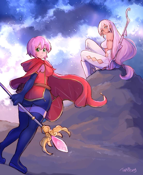 CHAPTER 48 of my comic DOWNTOWN DUNGEON: OUR HERO IS MISSING! is now up on TAPAS and WEBTOONS. 13 brand new pages and special guest artwork by the lovely ! Go read it NOW