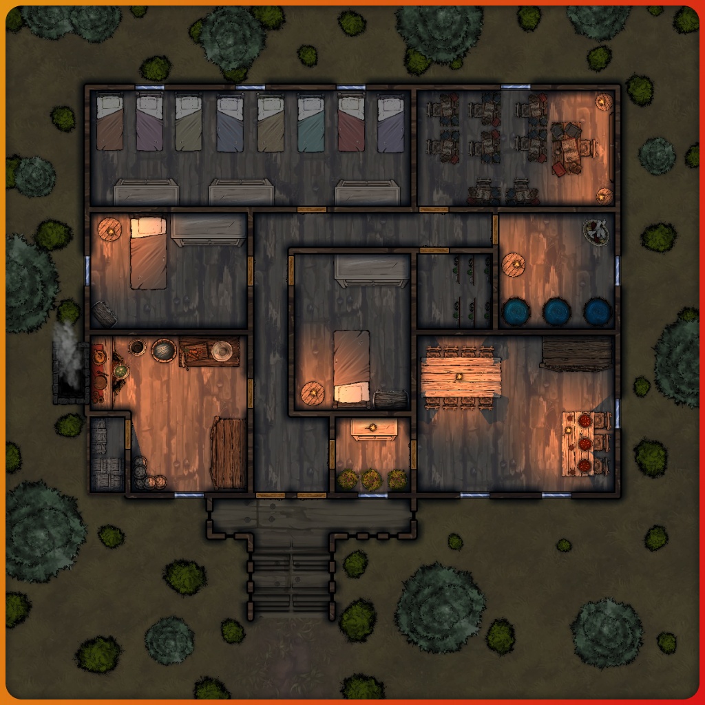 🗺️ "Old Oak Orphanage" by DrewDefinition

An old orphanage building on stilts, now occupied by a coven of hags.

Download this map for free ⬇️
dungeonfog.com/hub/u/drewdefi…

#dungeonmaster #rpg #battlemap #maps
