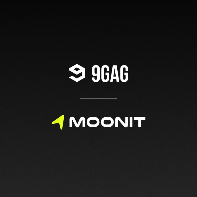 9GAG and Moonit Partnership Logo