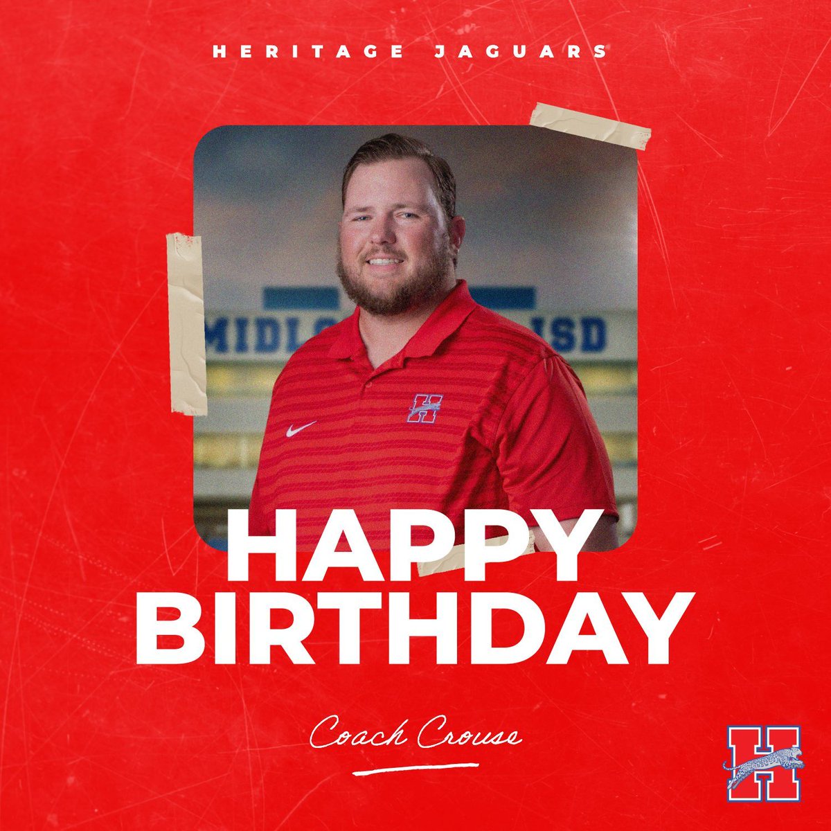 Heritage Football (@heritageftball) on Twitter photo Happy Birthday to our Offensive Coordinator, Recruiting Coordinator, and Offensive Line Coach, <a href="/coachbcrouse/">Blaine Crouse</a>!
We hope you have a great one!
Thanks for all that you do for the Jags.
#FIGHT #GD2BAJ Happy Birthday to our Offensive Coordinator, Recruiting Coordinator, and Offensive Line Coach, <a href="/coachbcrouse/">Blaine Crouse</a>!
We hope you have a great one!
Thanks for all that you do for the Jags.
#FIGHT #GD2BAJ