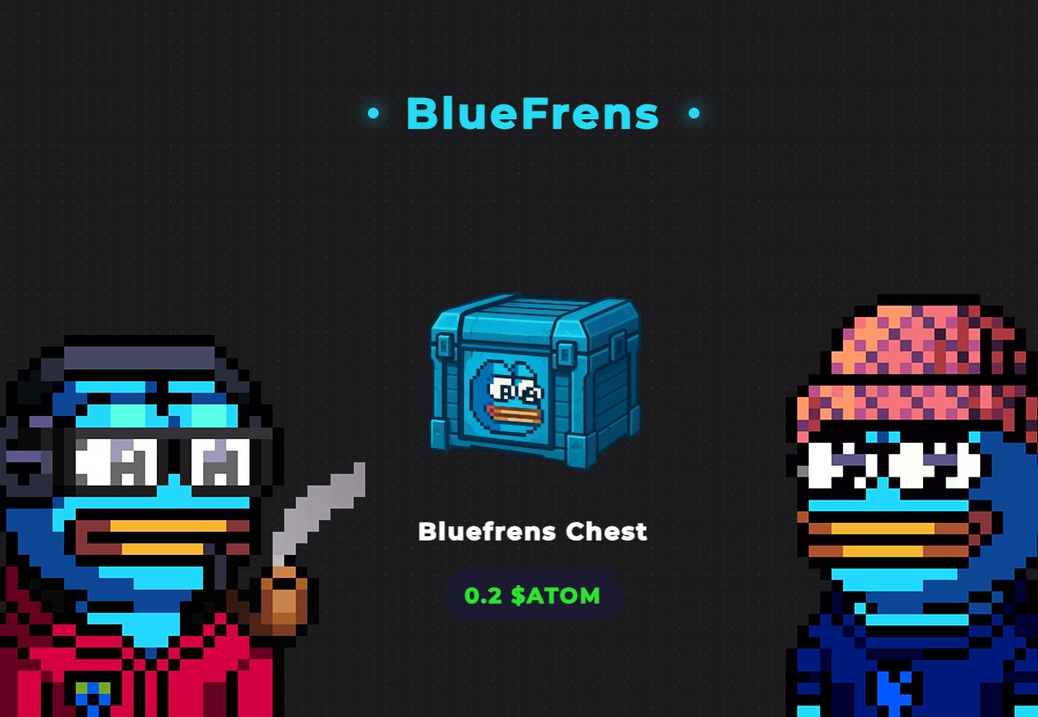 Bluefrens (@bluefrensnft) on Twitter photo 🎁 New Giveaway 🎁
x2 lucky winners will get 5 Bluefrens Chests on <a href="/T7SToken/">The Seven's $T7S</a> platform 🍀
To enter:
• Follow <a href="/BluefrensNFT/">Bluefrens</a> & <a href="/T7SToken/">The Seven's $T7S</a>
• Like + RP💙🔄
• Tag 3 Frens
Bluefrens holders only 🐸
x3 more winners will be drawn from our discord!
Results in 48h - GL everyone!🤞 🎁 New Giveaway 🎁
x2 lucky winners will get 5 Bluefrens Chests on <a href="/T7SToken/">The Seven's $T7S</a> platform 🍀
To enter:
• Follow <a href="/BluefrensNFT/">Bluefrens</a> & <a href="/T7SToken/">The Seven's $T7S</a>
• Like + RP💙🔄
• Tag 3 Frens
Bluefrens holders only 🐸
x3 more winners will be drawn from our discord!
Results in 48h - GL everyone!🤞