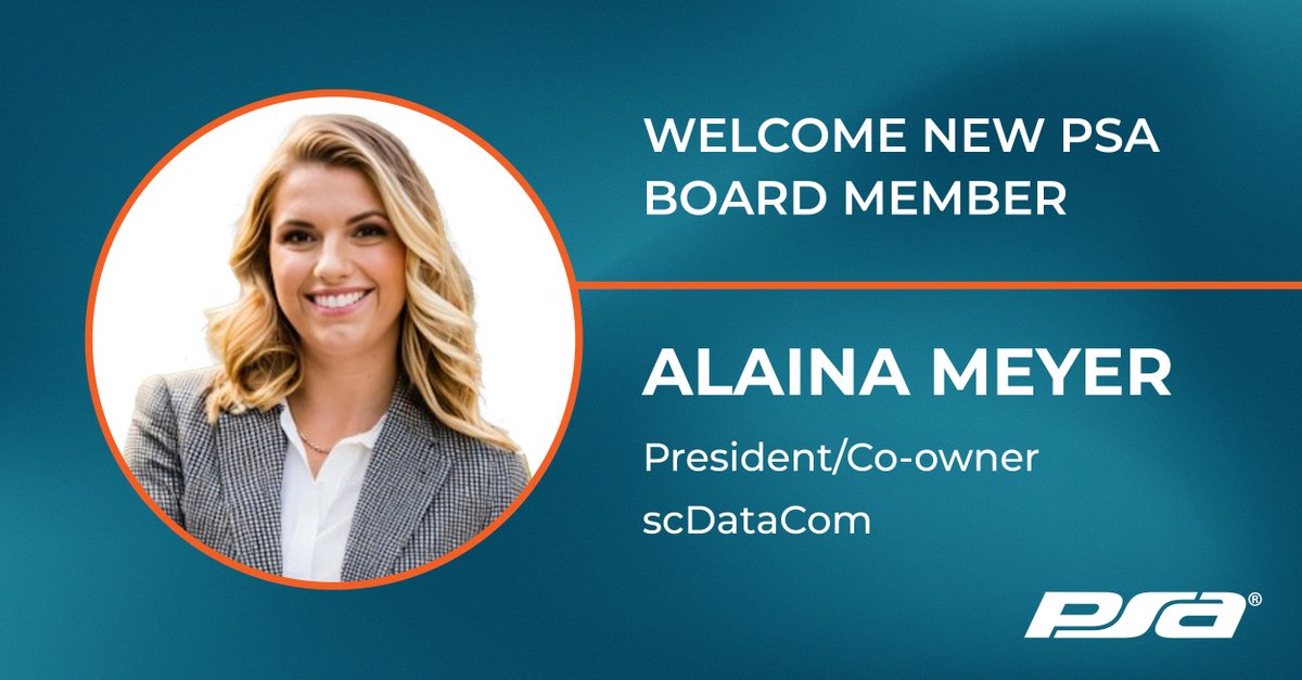 PSA is excited to welcome Alaina Meyer to our Board of Directors! As president and co-owner of scDataCom, Alaina brings a decade of industry experience with a passion for amplifying the voices of small to mid-sized businesses.

Learn more about her here: psasecurity.com/news/meet-alai…
