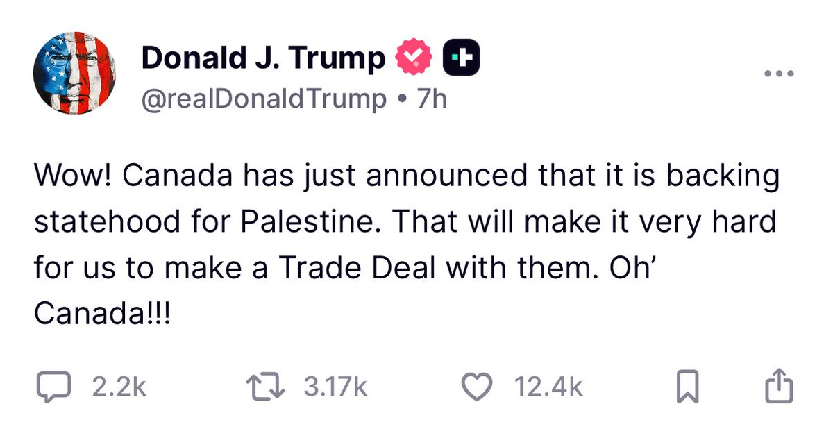 Sounds like Trump is willing to sabotage a good trade deal with Canada on behalf of Israel.