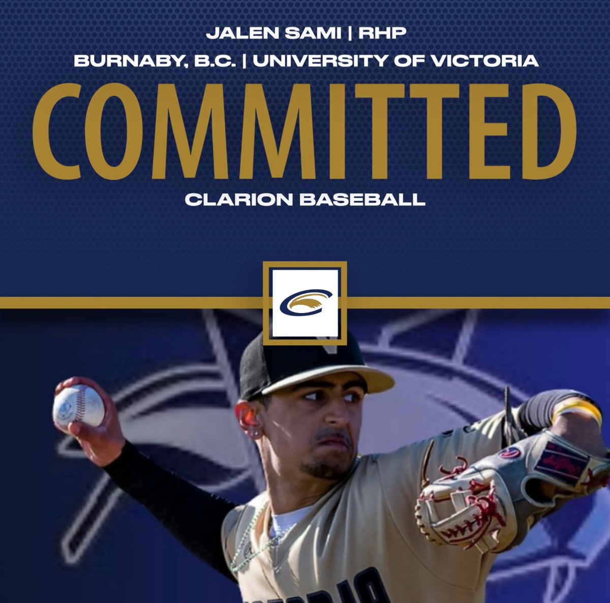 Clarion Baseball (@clarionbaseball) on Twitter photo The Clarion Baseball Family welcomes transfer RHP Jalen Sami from the University of Victoria (BC) <a href="/jalensami/">Jalen Sami</a> The Clarion Baseball Family welcomes transfer RHP Jalen Sami from the University of Victoria (BC) <a href="/jalensami/">Jalen Sami</a>