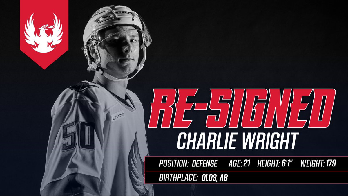 NEWS: The #CVFirebirds have signed defenseman Charlie Wright to a one-year, AHL contract for the 2025-26 season.

Welcome back, Charlie! 

bit.ly/3JaNKMg | #LetsFly