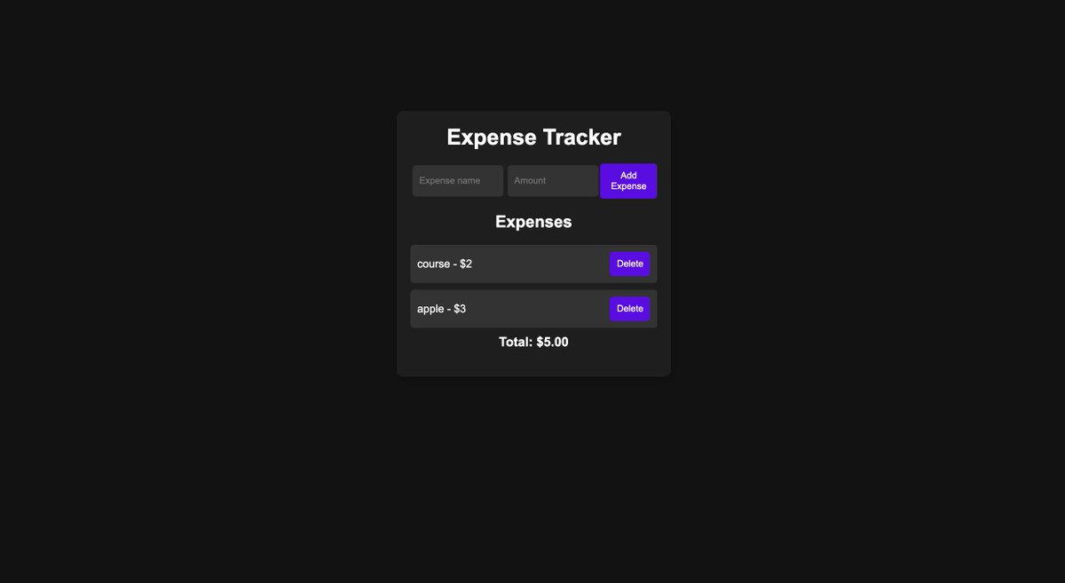 aayushsaini_dev's tweet image. 💸 3. Expense Tracker
Add your expenses, view total, and delete items.
Data is stored using localStorage for persistent tracking.
#frontend #jsprojects