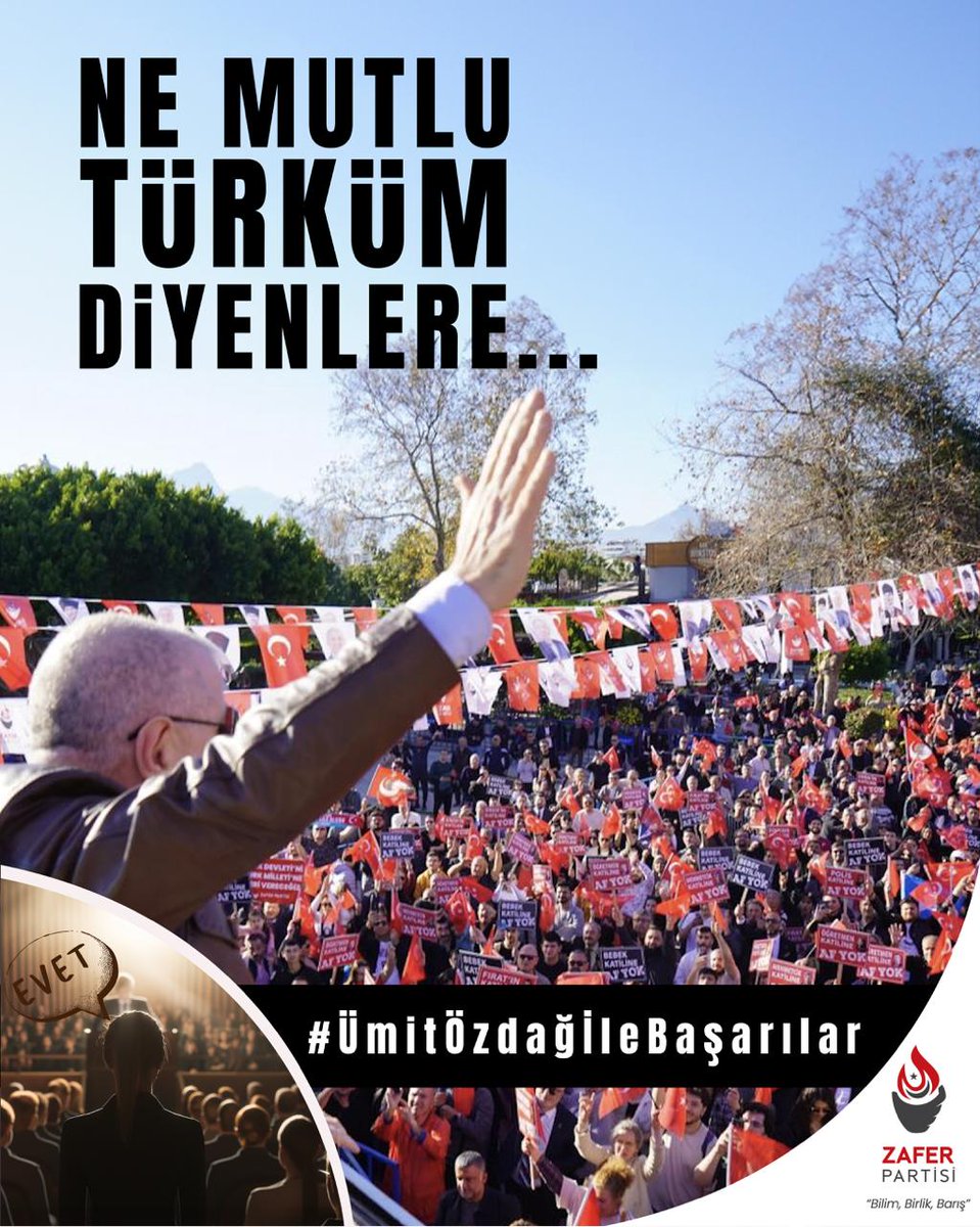 "NE MUTLU TÜRKÜM DİYENE " diyebilen herkesle başarırız 🇹🇷

#ÜmitÖzdağİleBaşarılar